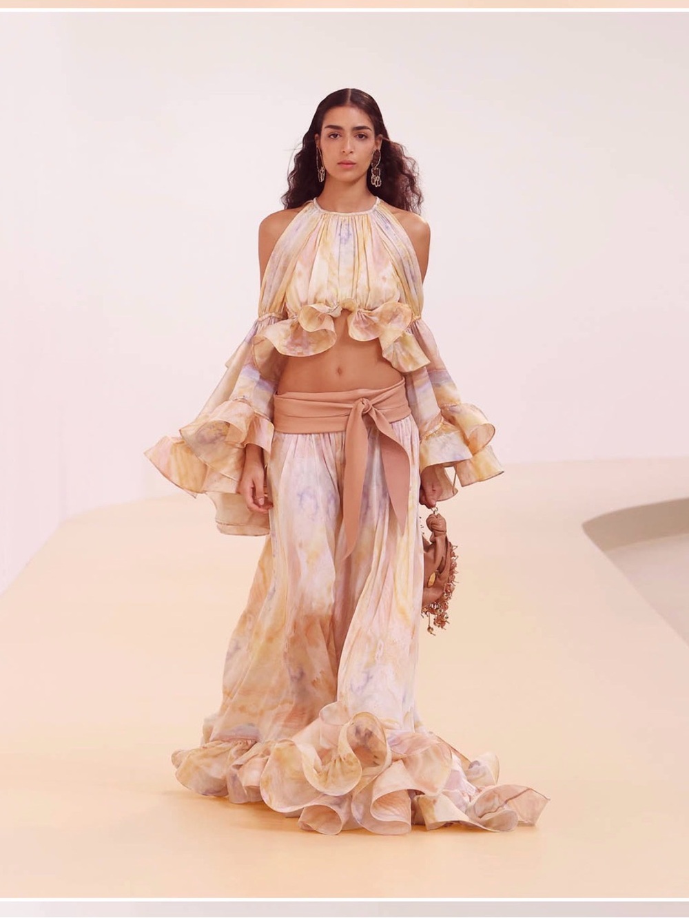 Zimmermann ruffle silk top